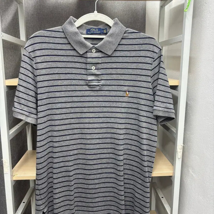 [BUNJANG] Polo Ralph Lauren Striped Short Sleeve Polo Shirt / 폴로 랄프로렌 스트라이프 반팔 카라티 피케티