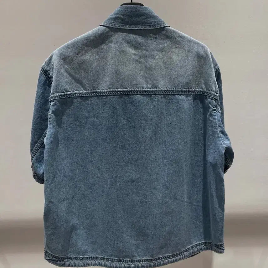 [BUNJANG] Solid Homme 25SS Denim Short Sleeve Shirt Size 46 / 솔리드옴므 데님 반팔 셔츠 25SS 46 사이즈