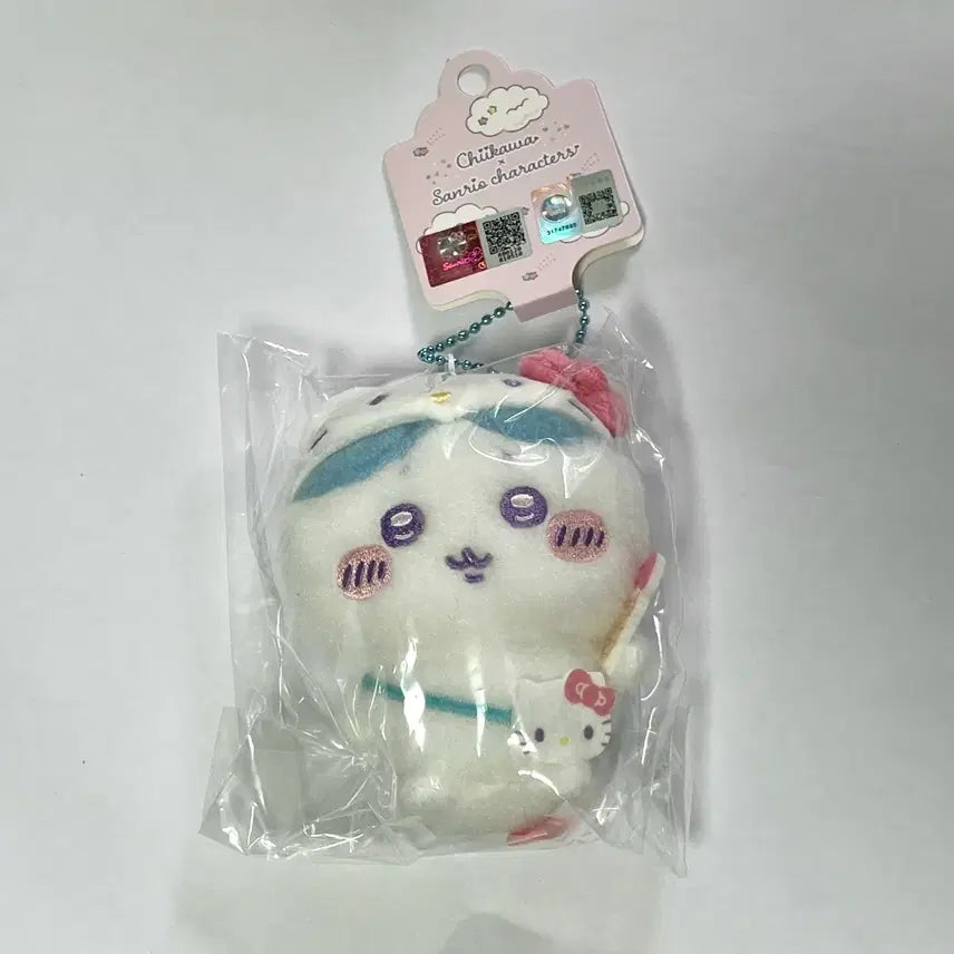 [BUNJANG] Chiikawa x Sanrio Miniso Collaboration Plush Doll Hachiware Kitty / 치이카와 산리오 미니소 콜라보 인형 하치와레 키티