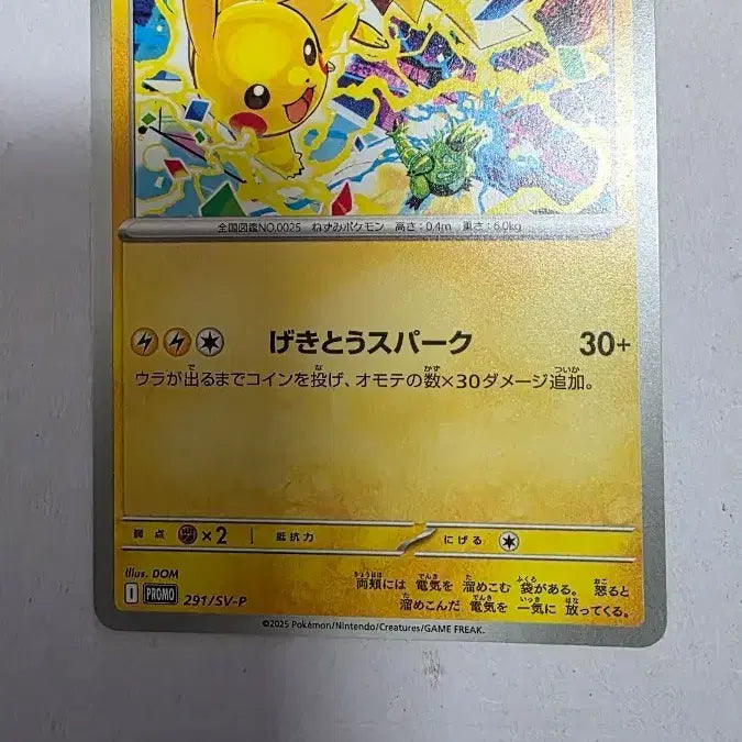 [BUNJANG] Pokemon Card Pikachu 291/SV-P Promo Japanese Edition / 포켓몬카드 피카츄 291/SV-P 프로모 일판