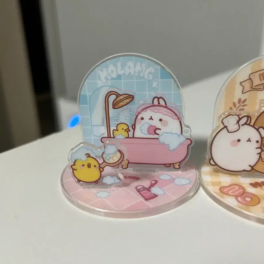 [BUNJANG] Molang Acrylic Stand Set (3 Types) / 몰랑 아크릴 스탠드 3종 일괄판매