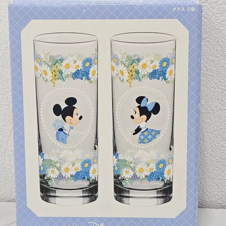 [BUNJANG] Tokyo Disney Resort Mickey &amp; Minnie Glass Set / 도쿄 디즈니 리조트 미키 미니 유리잔 2개 세트