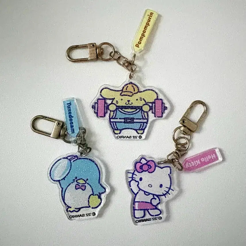 [BUNJANG] Sanrio Pompompurin, Hello Kitty, Tuxedo Sam Keychain Set / 산리오 키링 폼폼푸린,헬로키티,턱시도샘