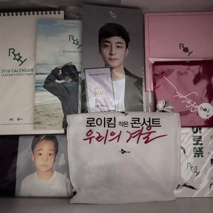 [BUNJANG] Roy Kim Bundle Set Scarf, Calendar, Notebook / 로이킴 굿즈 일괄 스카프 캘린더 노트 등