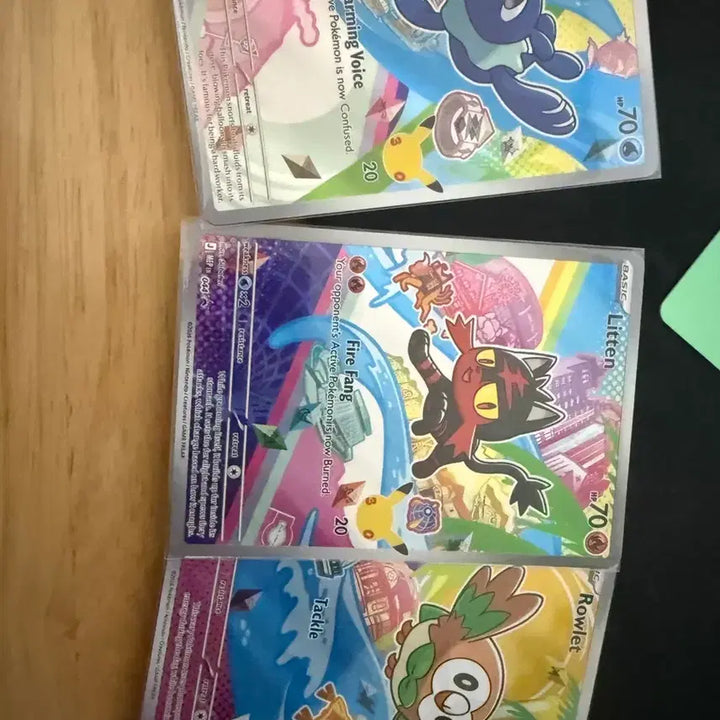 [BUNJANG] Pokemon Cards 25th Anniversary Edition - Gen 7 Starters Set of 3 / 북미 포켓몬 카드 25주년 에디션 - 7세대 스타팅 3종