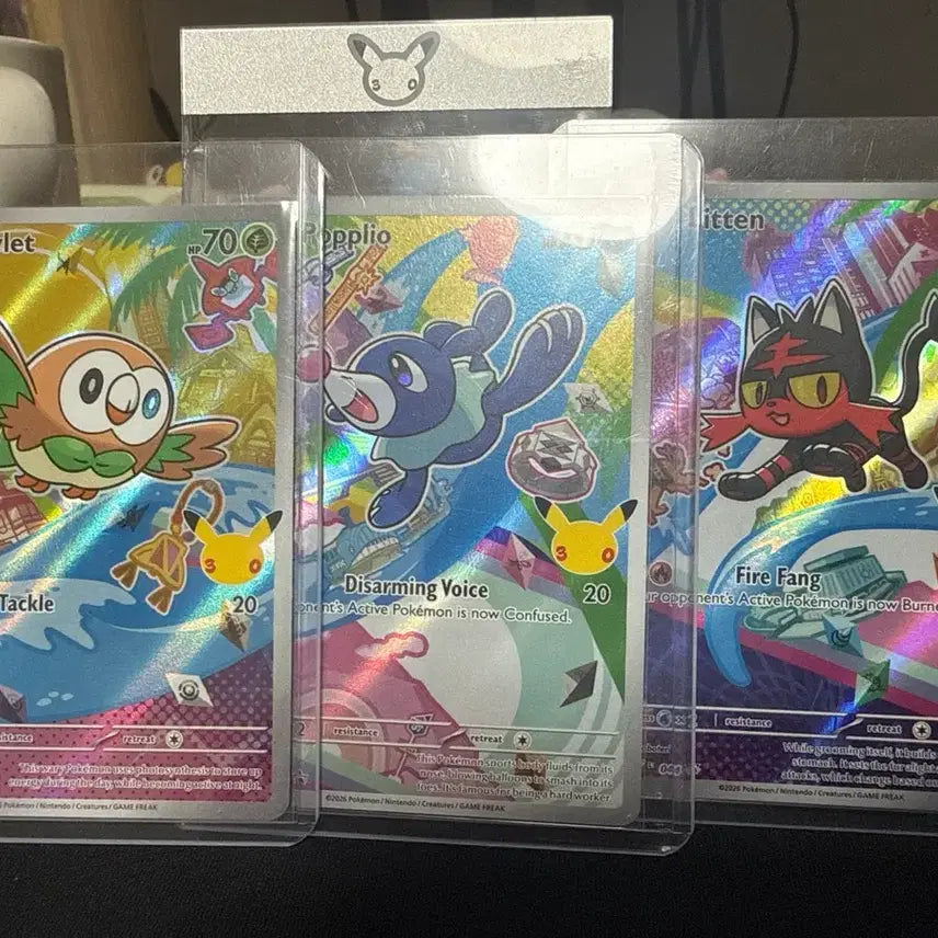 [BUNJANG] Pokemon Cards 25th Anniversary Edition - Gen 7 Starters Set of 3 / 북미 포켓몬 카드 25주년 에디션 - 7세대 스타팅 3종