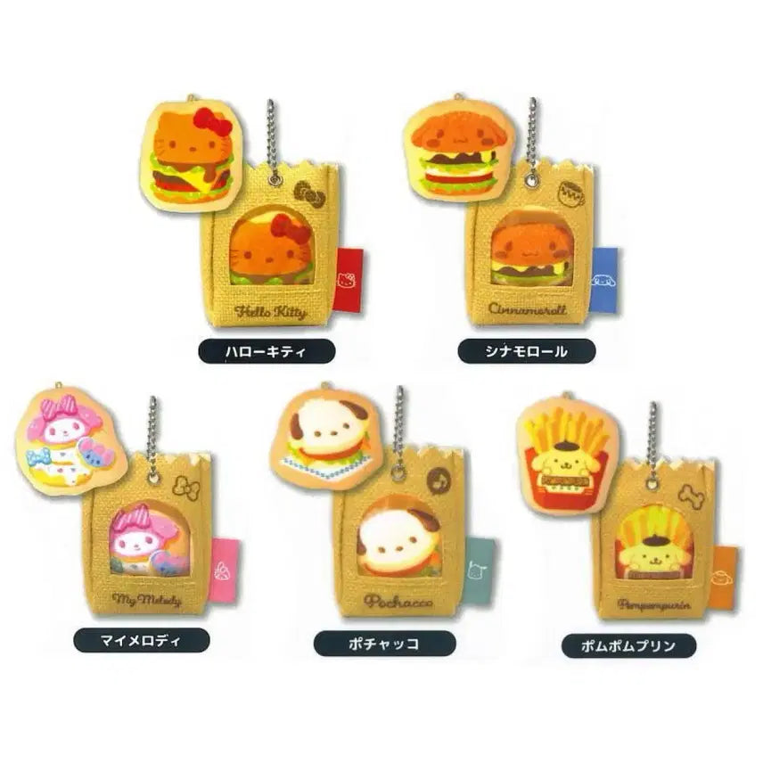 [BUNJANG] Sanrio Characters Takeout American Diner Mascot Plush - Purin / 산리오 캐릭터즈 테이크아웃 아메리칸 다이너 마스코트 인형 폼폼푸린 가챠