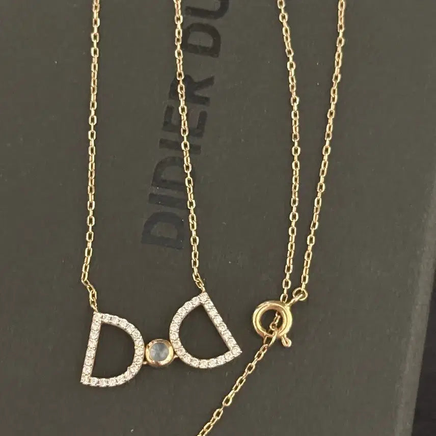 [BUNJANG] Didier Dubot Debon D. D 14K Rose Gold Cubic Necklace / 디디에두보 드봉디디 14K 로즈골드 큐빅 목걸이
