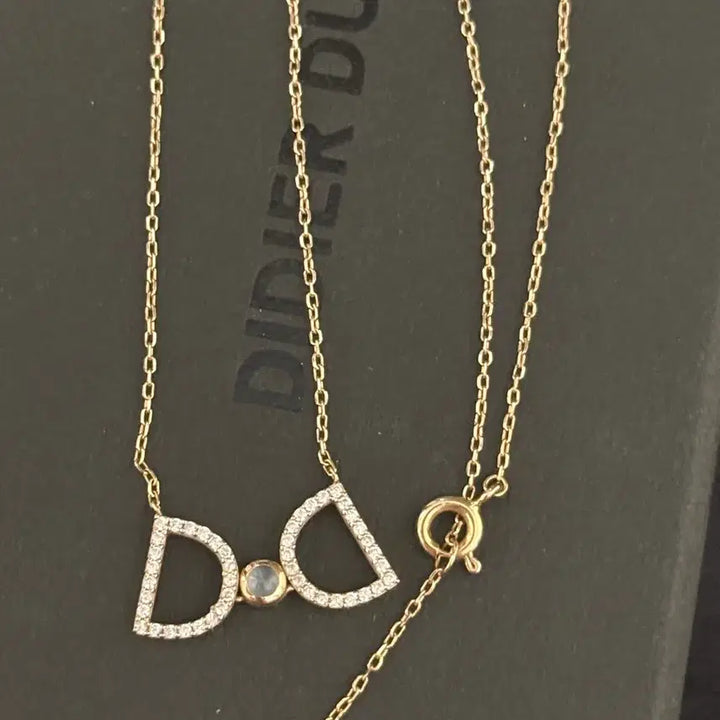 [BUNJANG] Didier Dubot Debon D. D 14K Rose Gold Cubic Necklace / 디디에두보 드봉디디 14K 로즈골드 큐빅 목걸이