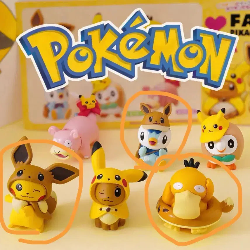 [BUNJANG] Pokemon Friends of Pikachu Eevee Gacha Figures (Pikachu, Psyduck, Piplup) Set of 3 / 포켓몬스터 팬 오브 피카츄 이브이 가챠 (피카츄, 고라파덕, 팽도리)