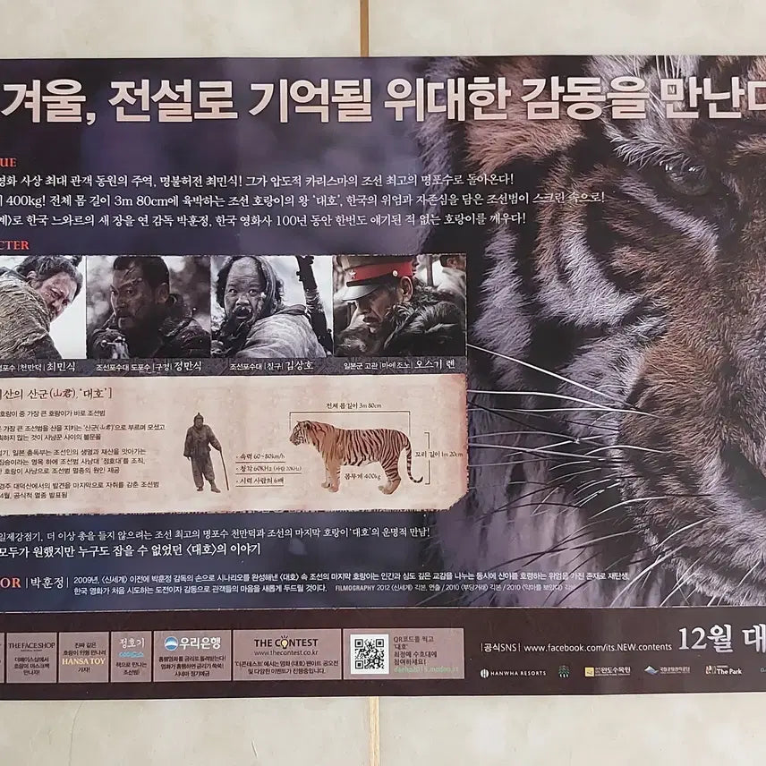 [BUNJANG] The Tiger (2015) Movie Leaflet / 대호 (최민식 2015년 본개봉) - 영화 전단지