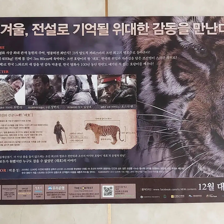 [BUNJANG] The Tiger (2015) Movie Leaflet / 대호 (최민식 2015년 본개봉) - 영화 전단지