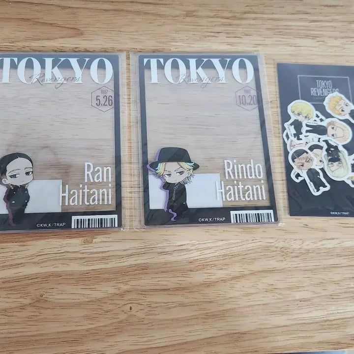 [BUNJANG] Tokyo Revengers Haitani Ran Rindo Sticker Card Case Set / [도리벤] 아키하바라 콜라보 카페 하이타니 란 린도 스티커 카드케이스