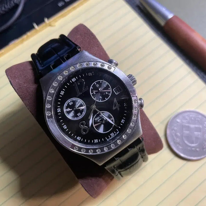 [BUNJANG] Swatch Irony Dreamnight Chronograph (Black) - Authentic / [정품] 스와치 아이러니 드림나이트 크로노그래프 (블랙)