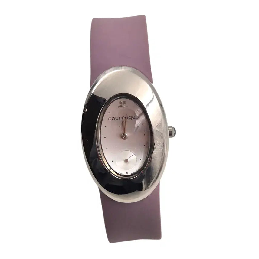 [BUNJANG] Courrèges 1999 Limited Edition Space Age Oval Bracelet Watch / 90s 꾸레쥬 한정 스페이스 에이지 오발 팔찌 시계