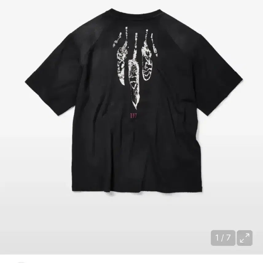 [BUNJANG] ETCE Feather Damage Tee (Black) - L Size / ETCE FEATHER DAMAGE TEE (BLACK) L 사이즈
