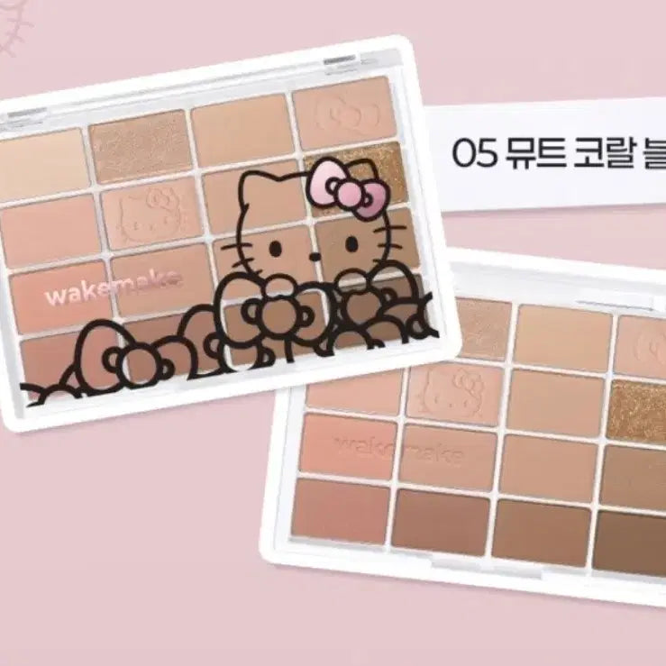 [BUNJANG] WAKEMAKE x Hello Kitty Mute Coral Blurring Palette / 웨이크메이크 헬로키티 뮤트코랄웨이크메이크 x 헬로키티 팔레트새상품