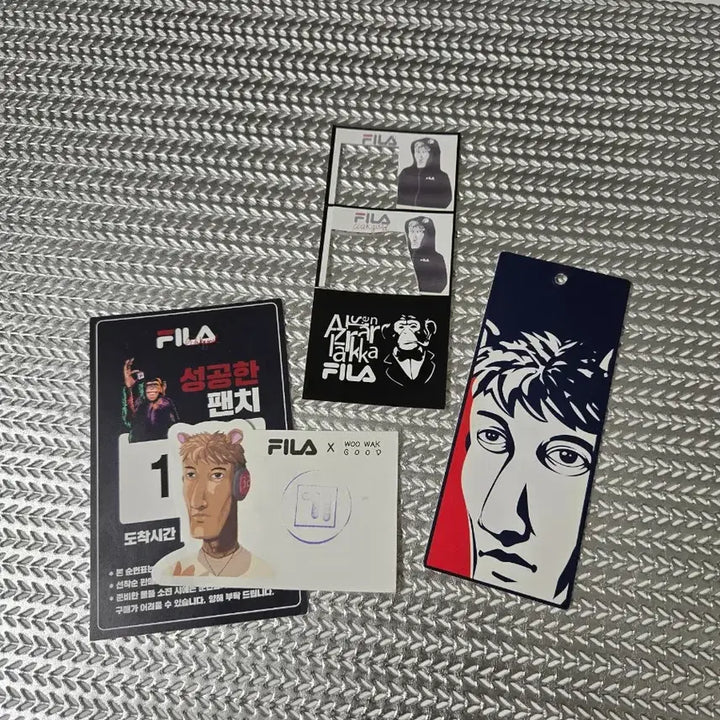 [BUNJANG] Woowakgood Fila Collaboration Goods Bundle Set / 우왁굳 휠라 fila 굿즈일괄 (이세돌 이세페 팝업봤