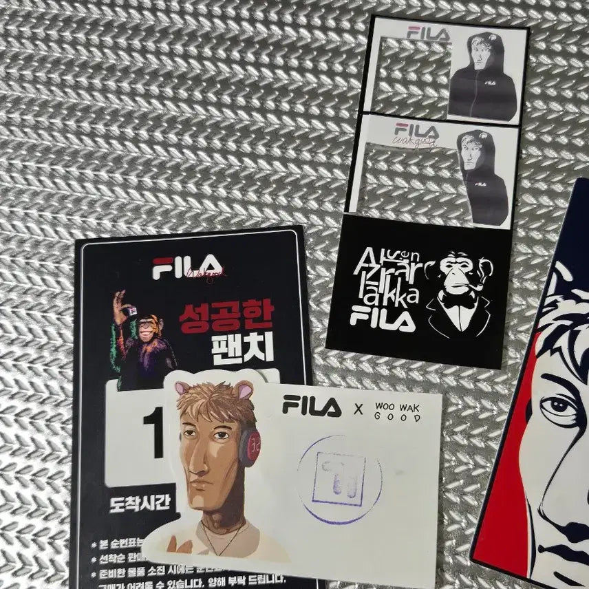 [BUNJANG] Woowakgood Fila Collaboration Goods Bundle Set / 우왁굳 휠라 fila 굿즈일괄 (이세돌 이세페 팝업봤