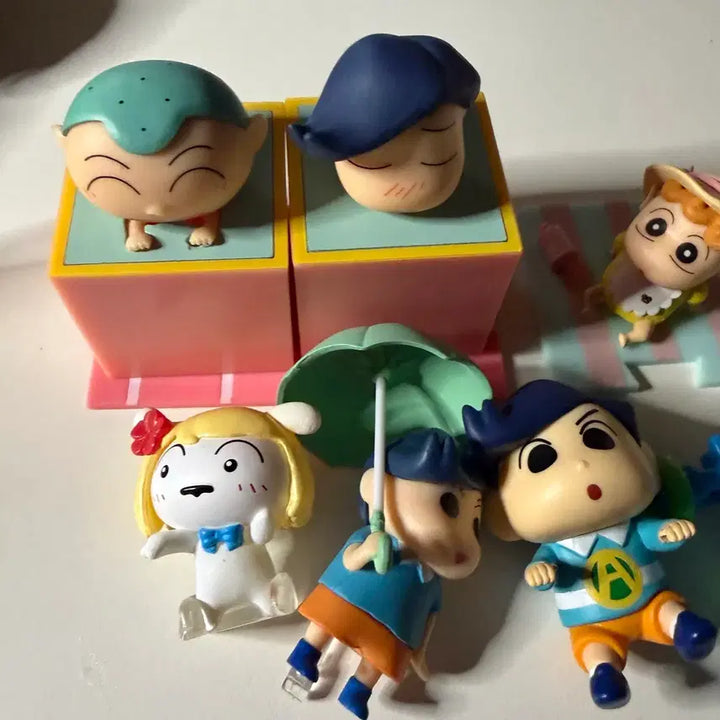 [BUNJANG] Crayon Shin-chan Figure Set - Shiro, Masao, Yoshinaga, Fuji, Shin-chan / 반택포) 짱구는 못말려 피규어 가챠 일괄 철수 흰둥이 훈이 봉미선 짱아