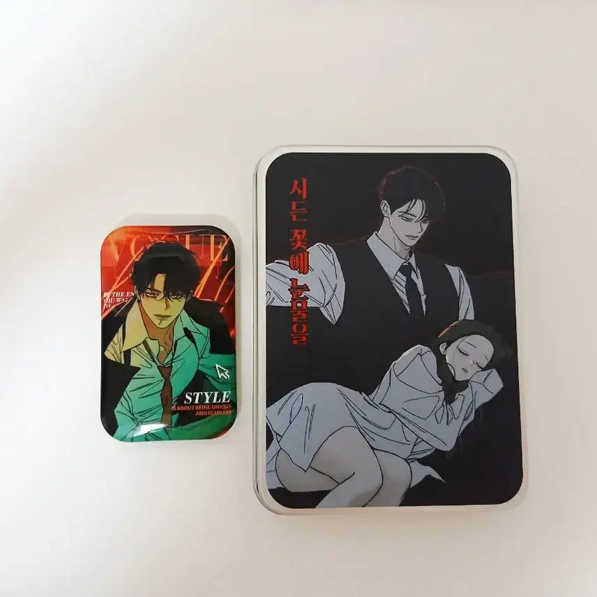 [BUNJANG] Sik-Eun Kkoce Nunmul 15-Type Photocard &amp; Tin Case Bundle Set (Bonus Badge) / 시든 꽃에 눈물을 포토카드 15종 &amp; 틴케이스 (덤 뱃지)