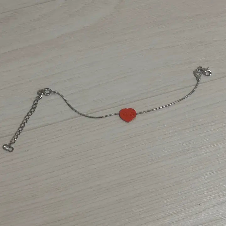 [BUNJANG] Christian Dior Silver Vintage Chain Bracelet with Orange Accent Pendant / 크리스찬 디올 은색 팔찌 빈티지