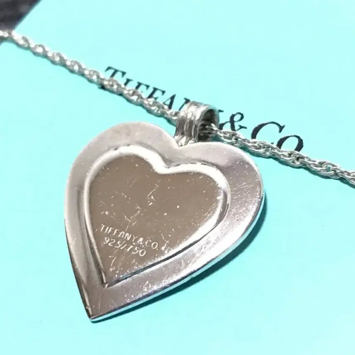[BUNJANG] Authentic Tiffany &amp; Co. Heart 18K Gold and Silver Combination Necklace / 정품  티파니앤코 하트 18k 실버  콤비 목걸이