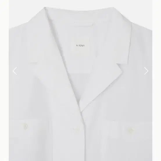 [BUNJANG] A-tout White Short Sleeve Shirt / 아뚜 화이트 반팔셔츠 판매