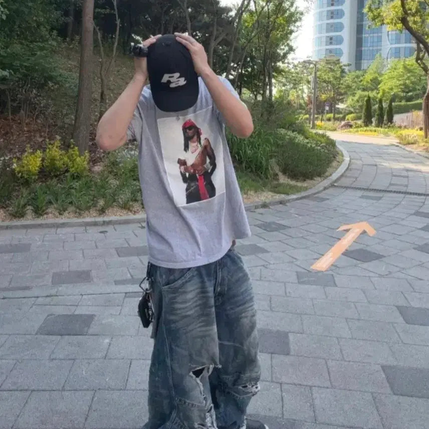 [BUNJANG] Supreme Playboi Carti Collaboration Short Sleeve T-Shirt / Playboi carti X Supreme 반팔 티셔츠