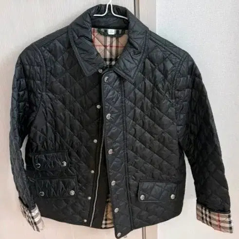 [SOLD OUT] 버버리 퀼팅 자켓 블랙 체크 안감