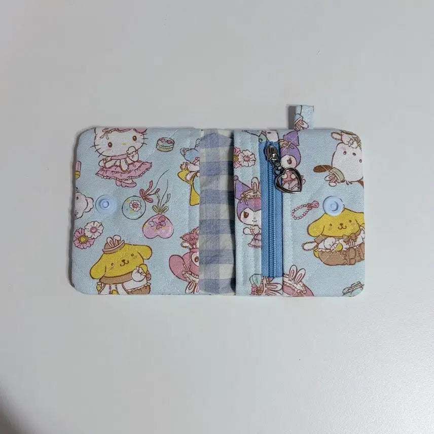 [BUNJANG] Sanrio Characters Quilted Card &amp; Coin Wallet / 산리오 키티 폼폼푸린 포챠코 마이멜로디 퀄팅 퀄트 카드지갑 동전지갑