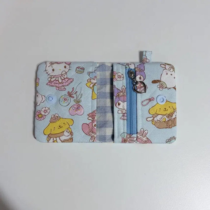 [BUNJANG] Sanrio Characters Quilted Card &amp; Coin Wallet / 산리오 키티 폼폼푸린 포챠코 마이멜로디 퀄팅 퀄트 카드지갑 동전지갑