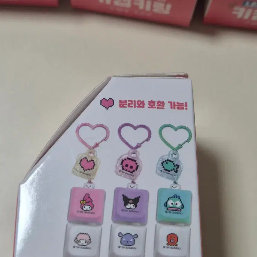 [BUNJANG] Sanrio Characters 2-Slot LED Click Keycap Keyring Random / [미개봉] 산리오 캐릭터즈 2구 LED 클릭 키캡키링 랜덤