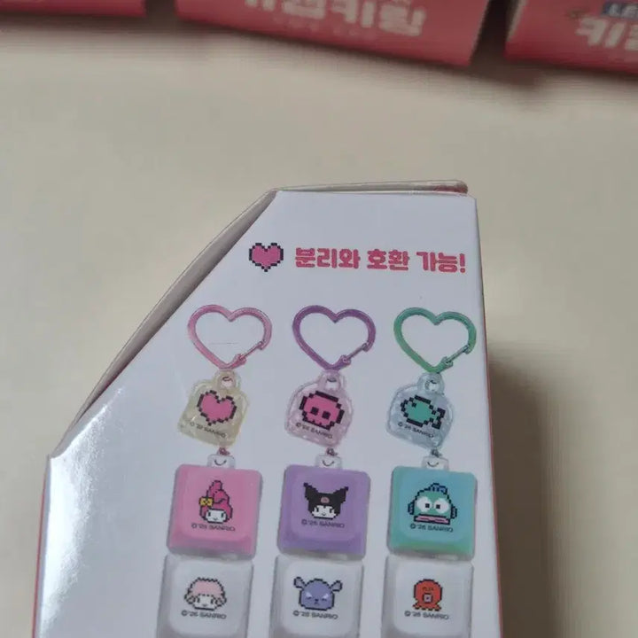 [BUNJANG] Sanrio Characters 2-Slot LED Click Keycap Keyring Random / [미개봉] 산리오 캐릭터즈 2구 LED 클릭 키캡키링 랜덤