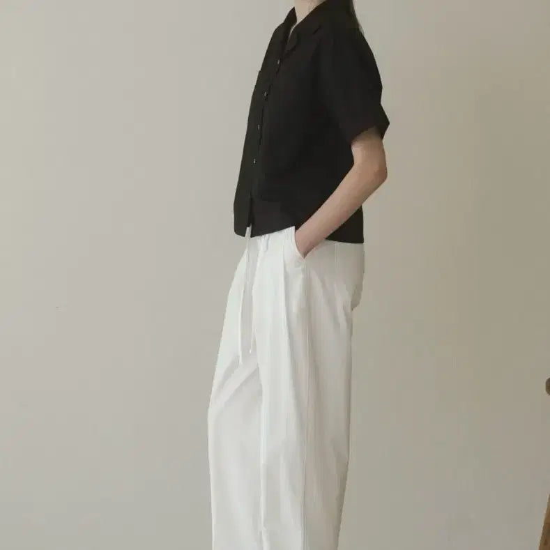 [BUNJANG] TOLO V-Neck Black Short-Sleeve Shirt / tolo 톨로 브이넥 블랙 반팔셔츠 판매