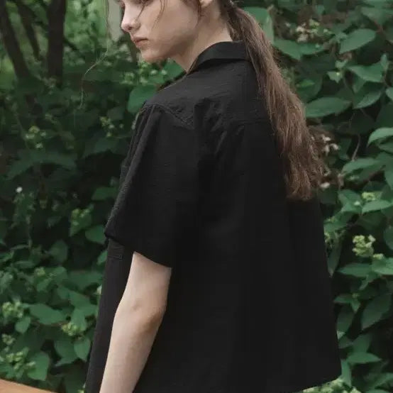 [BUNJANG] TOLO V-Neck Black Short-Sleeve Shirt / tolo 톨로 브이넥 블랙 반팔셔츠 판매