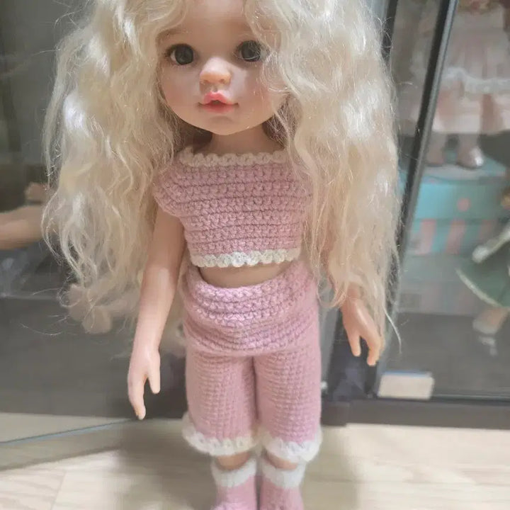 [BUNJANG] Paola Reina Doll Pink Knit Outfit Set / 파올라레이나