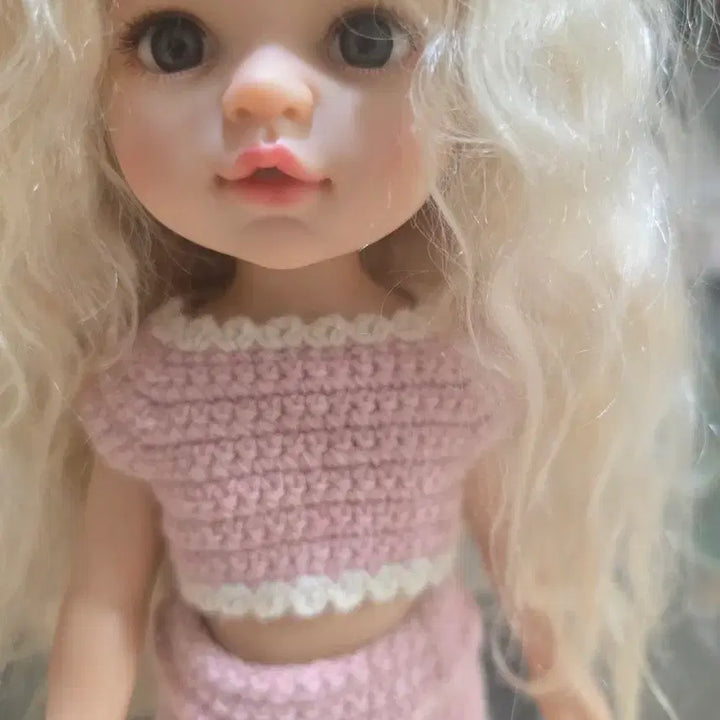 [BUNJANG] Paola Reina Doll Pink Knit Outfit Set / 파올라레이나