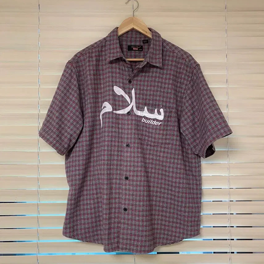 [SOLD OUT] 슈프림 언더커버 23ss 플란넬 체크 반팔 셔츠 그레이 M