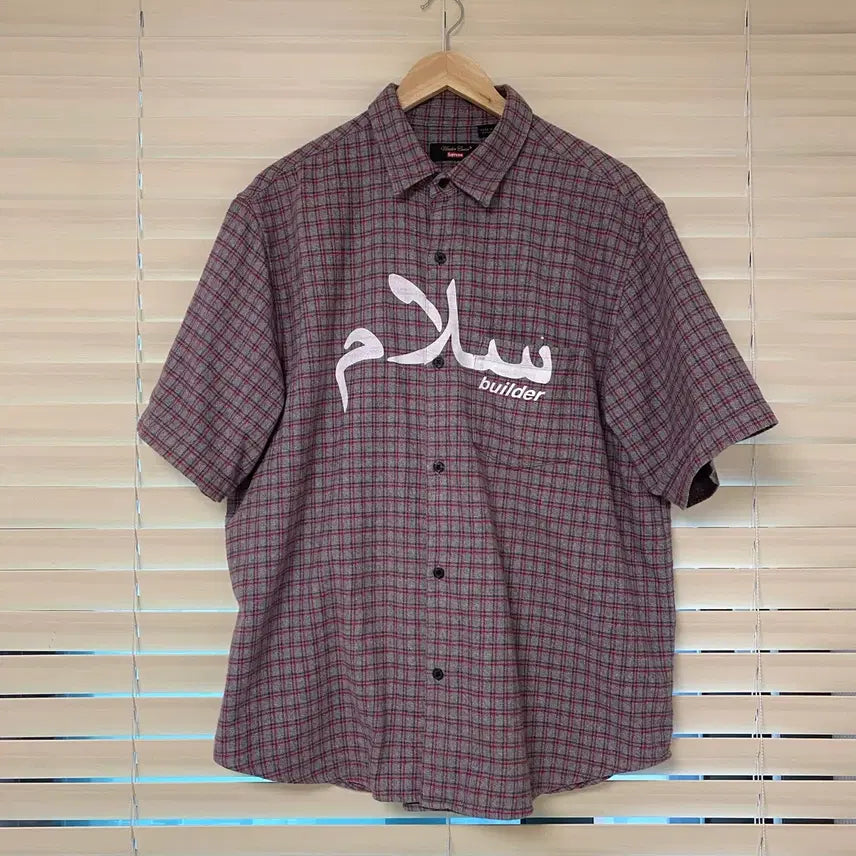 [SOLD OUT] 슈프림 언더커버 23ss 플란넬 체크 반팔 셔츠 그레이 M