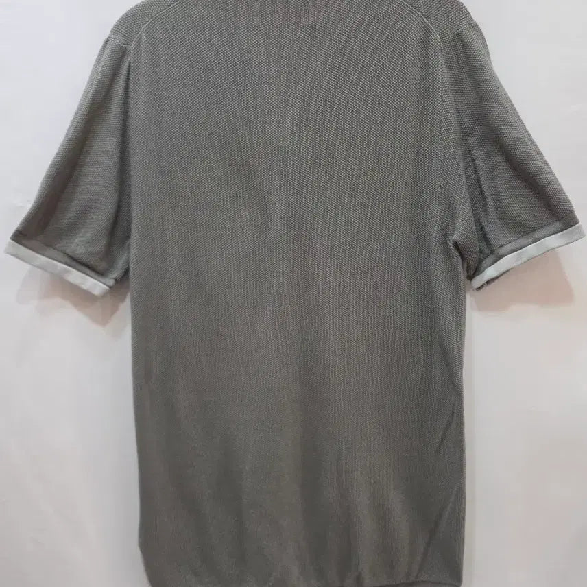 [SOLD OUT] (정품)스톤아일랜드 남성 그레이 반팔 카라 니트티