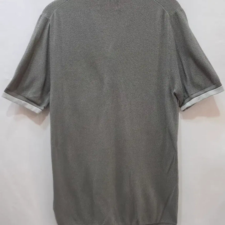 [SOLD OUT] (정품)스톤아일랜드 남성 그레이 반팔 카라 니트티