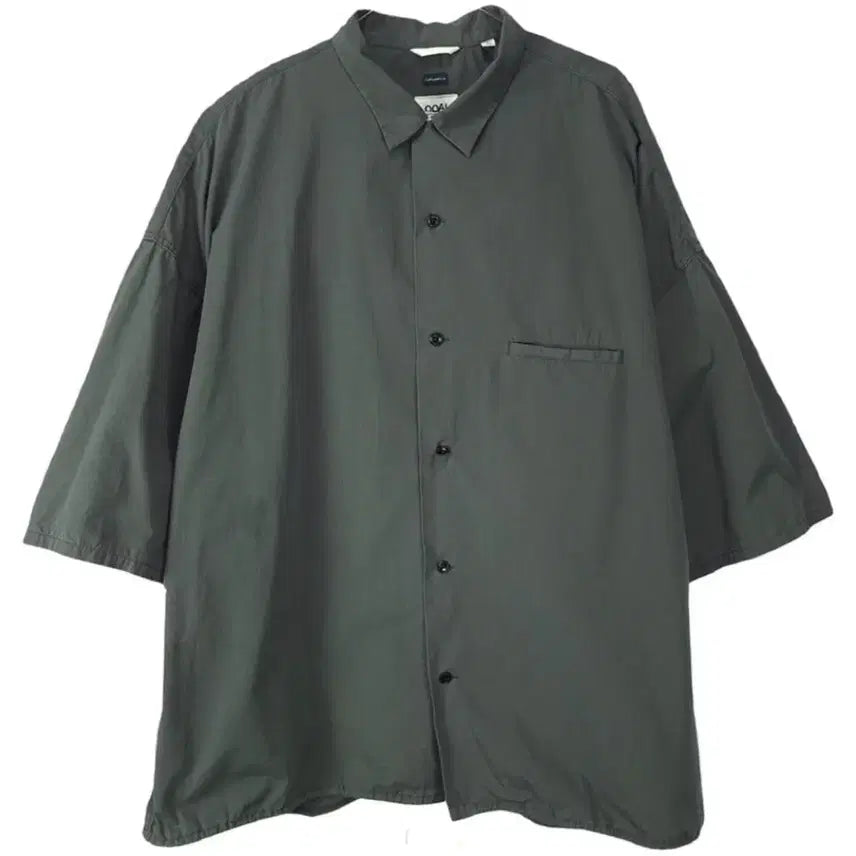 [BUNJANG] nanamica Open Collar Shirt Charcoal XL / 나나미카 오픈 칼라 셔츠 차콜 XL