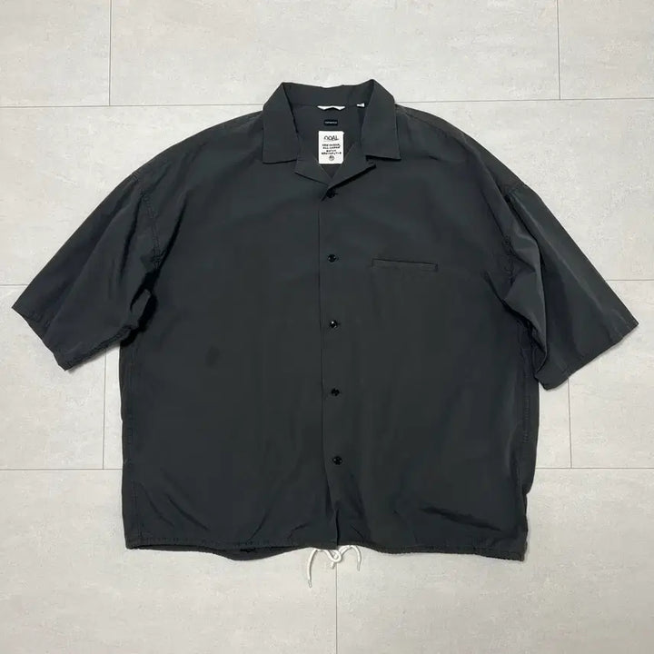 [BUNJANG] nanamica Open Collar Shirt Charcoal XL / 나나미카 오픈 칼라 셔츠 차콜 XL