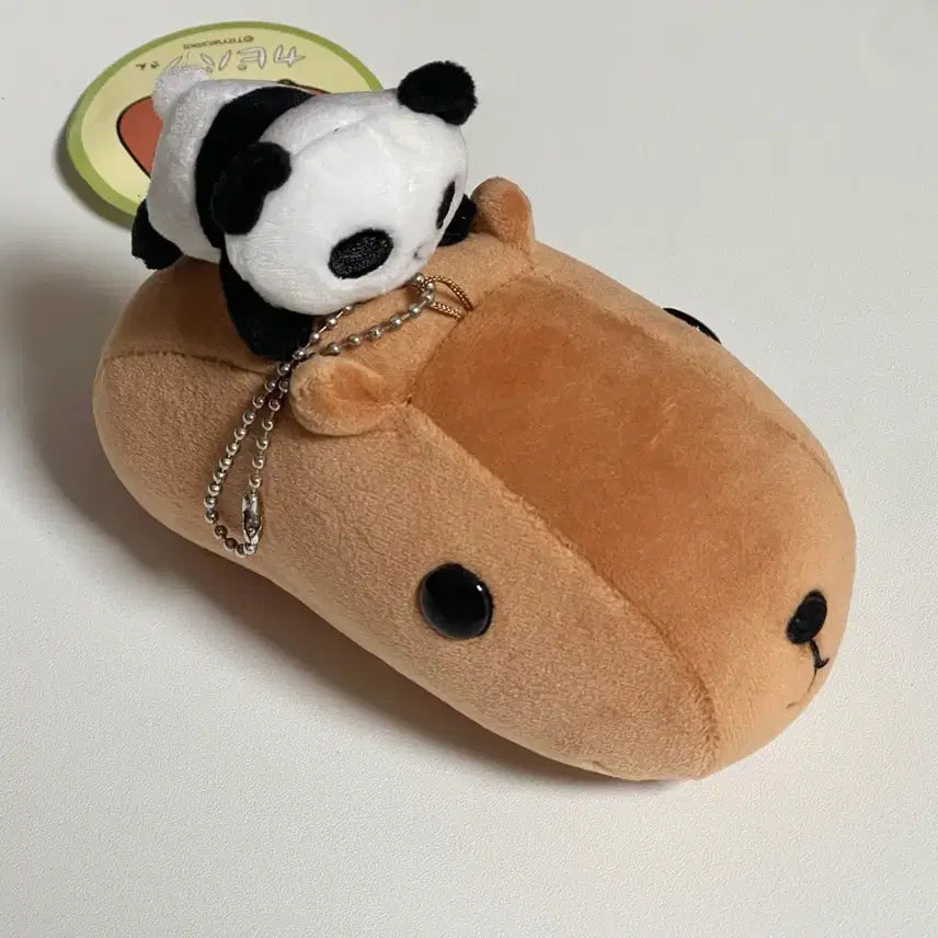 [BUNJANG] Kapibara-san Panda Wobbly Doll Keychain / 카피바라상 판다 팬더 덜덜이 인형 키링