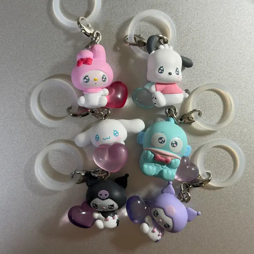 [BUNJANG] Sanrio Emokyun Keychain Set + Pastel Kuromi / [풀세트] 산리오 에모큥 메지루시 + 파스텔 쿠로미