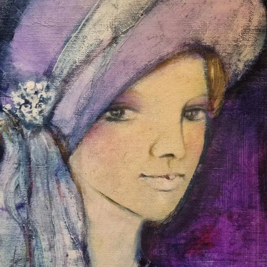 [BUNJANG] Susanna Japanese Artist Oil Painting - 1978 / [일본 작가 유화 그림]  수잔나  -1978년도 작품