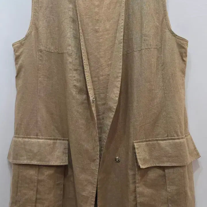 [SOLD OUT] (정품)브루넬로 쿠치넬리 베이지색 린넨 롱조끼