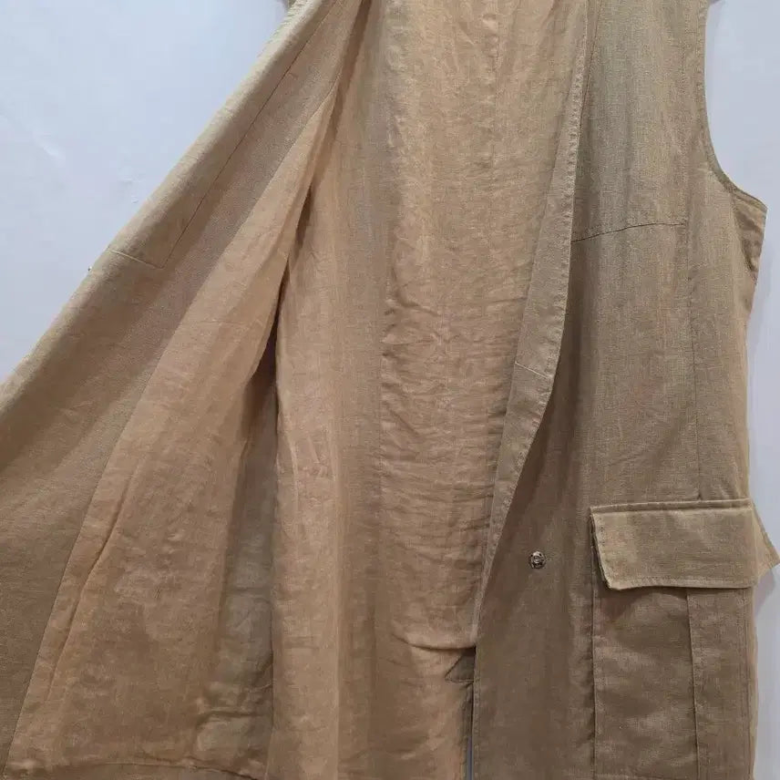[SOLD OUT] (정품)브루넬로 쿠치넬리 베이지색 린넨 롱조끼