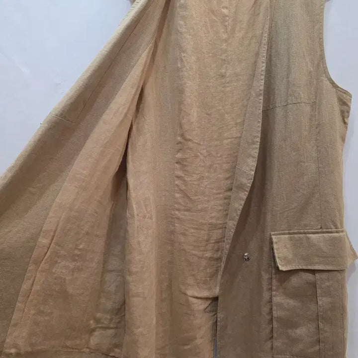 [SOLD OUT] (정품)브루넬로 쿠치넬리 베이지색 린넨 롱조끼
